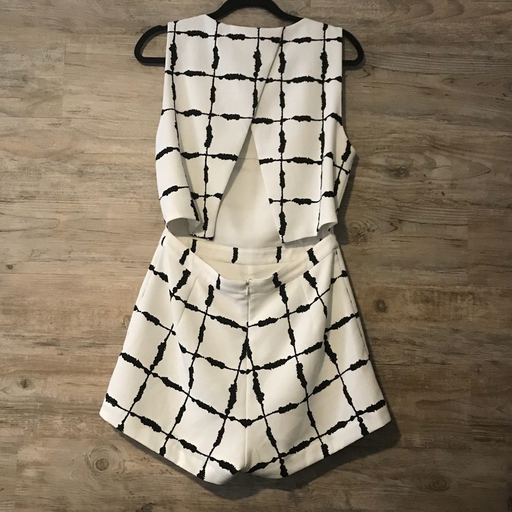 Black and white romper